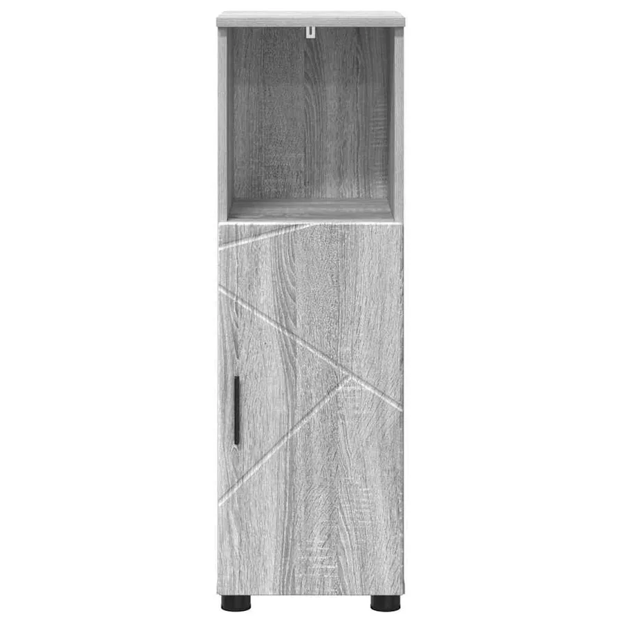 Cabinet de salle de bain avec porte Gris Sonoma 30 x 35 x 95 cm - 6