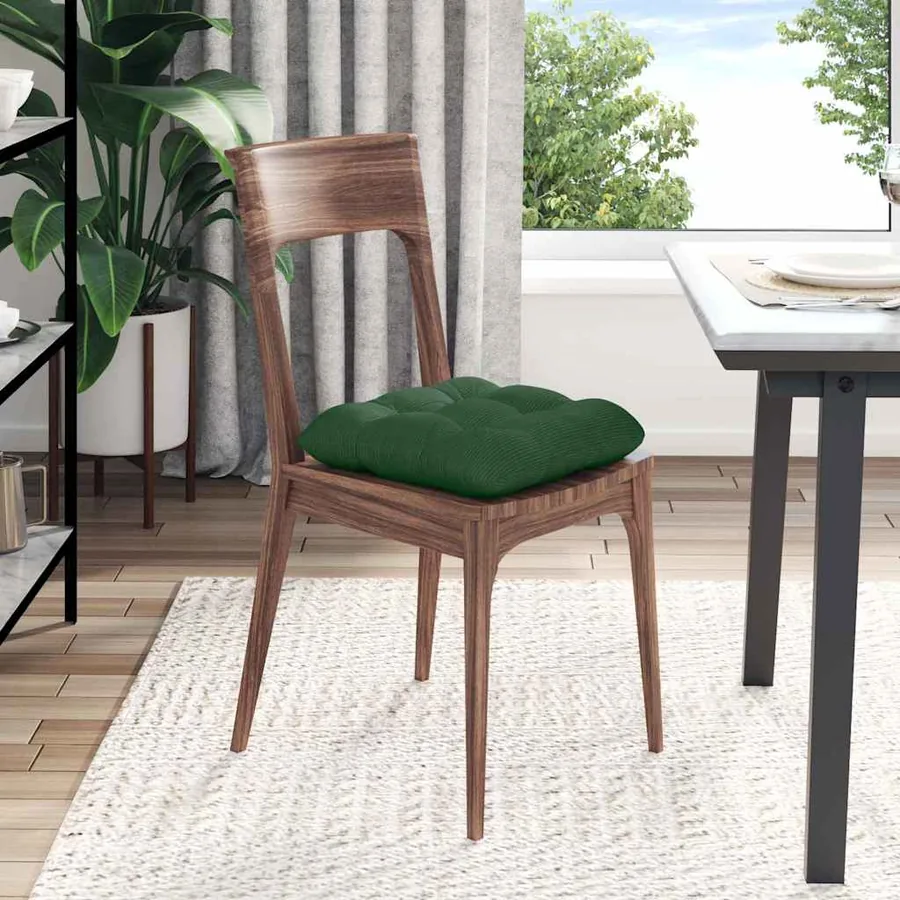 Coussins de siège 4 pcs Vert foncé 45 x 45 cm - 4