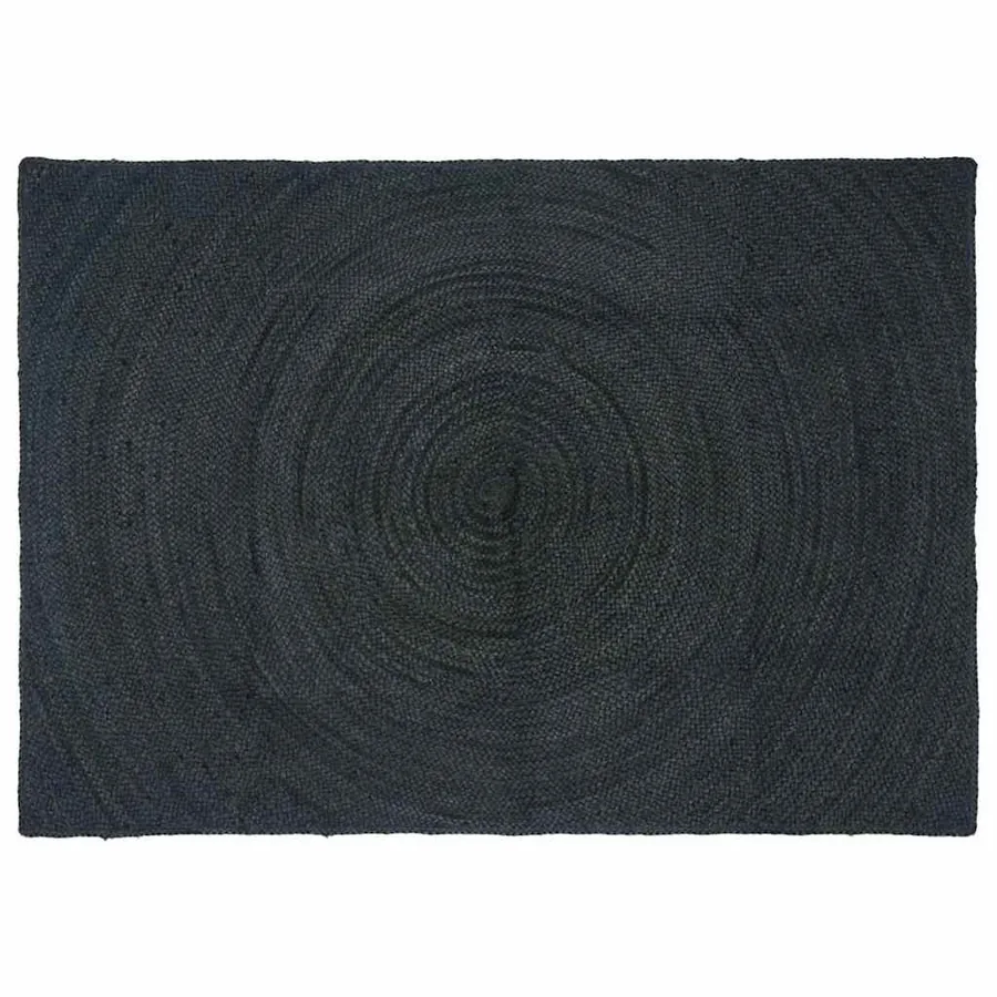 Tapis de surface Gris foncé 140 x 200 cm Jute