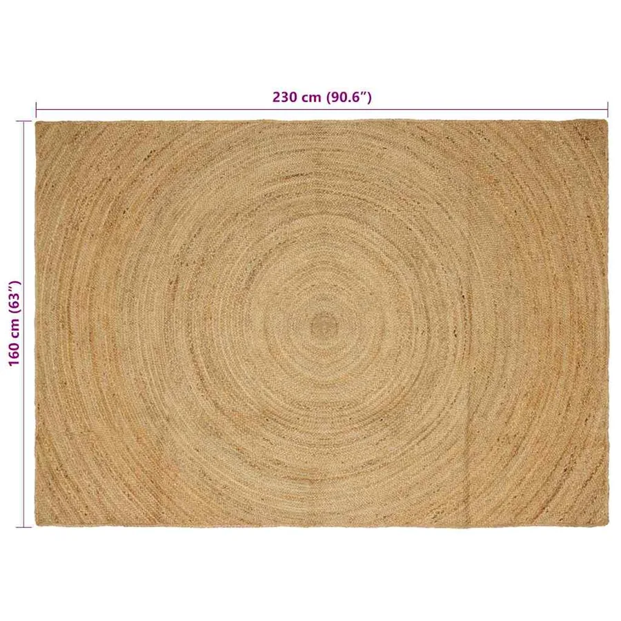 Tapis de surface Naturel 160 x 230 cm Jute - 8