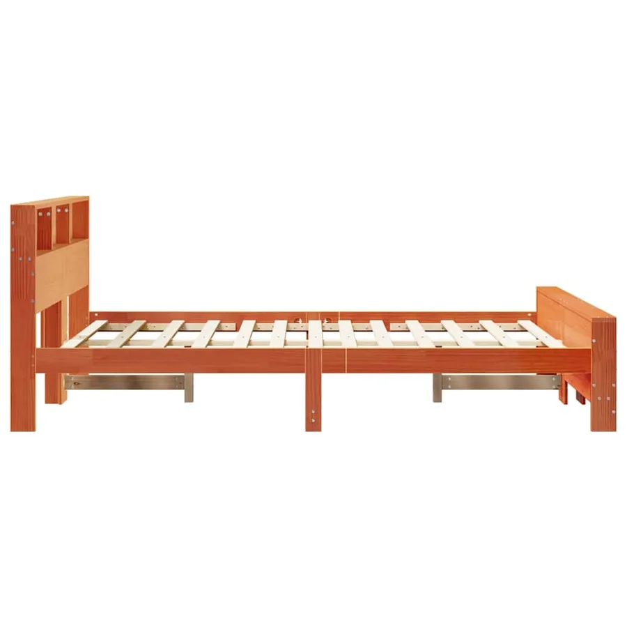 Cadre de lit Brun cire 120 x 190 cm Bois d'ingénierie - 6