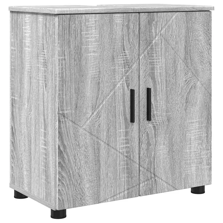Cabinet de salle de bain avec porte Gris Sonoma 61 x 35 x 64 cm - 2