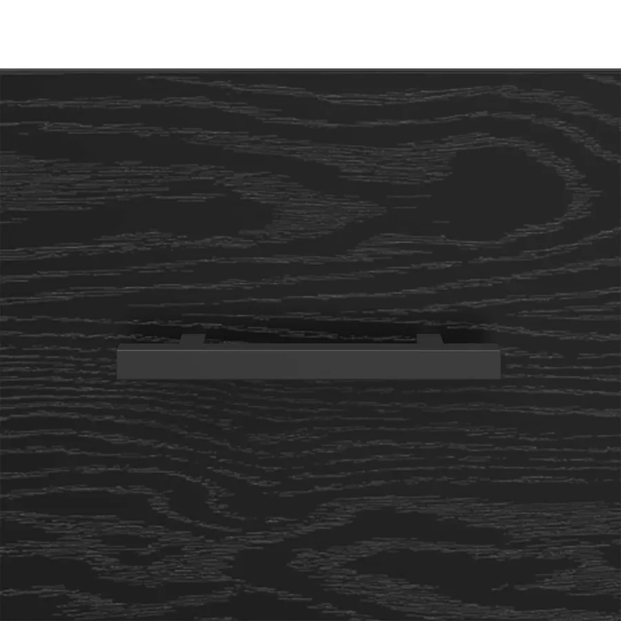 Buffet Chêne noir 34,5 x 34 x 90 cm Bois d'ingénierie et fer - 8
