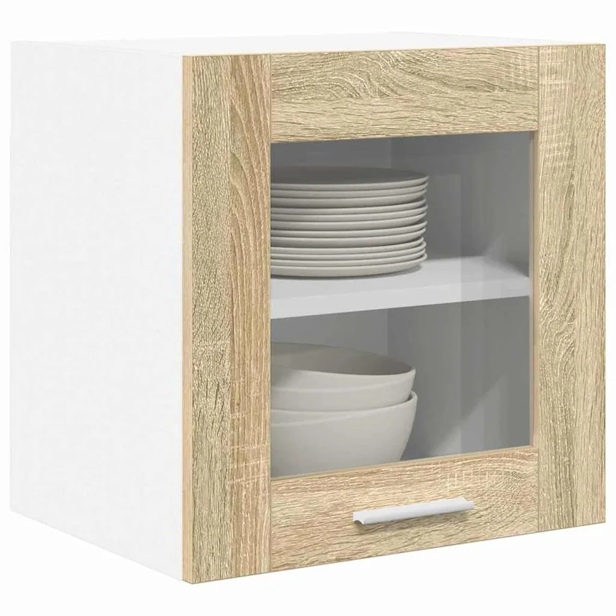 Armoire suspendue avec porte 2 pcs Chêne Sonoma 40 x 31 x 40 cm - 3