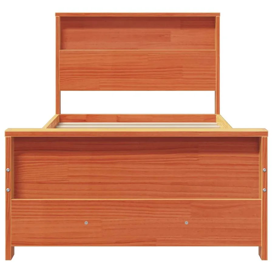 Cadre de lit Brun cire 75 x 190 cm Bois d'ingénierie - 5
