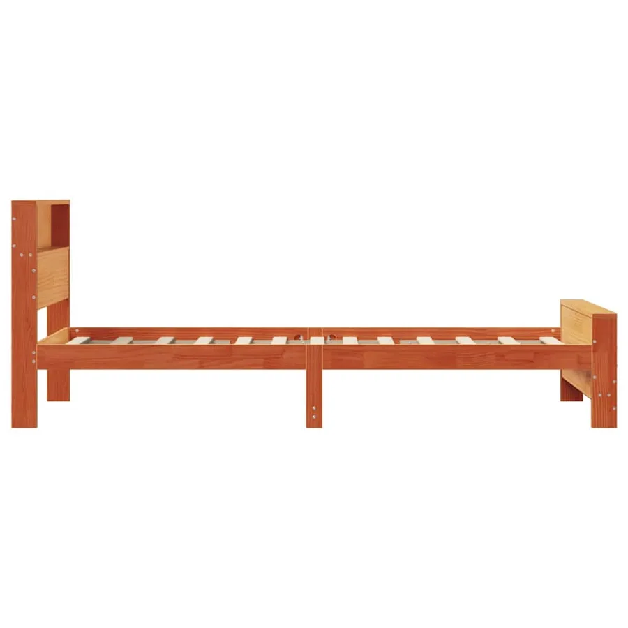 Cadre de lit Brun cire 75 x 190 cm Bois d'ingénierie - 6