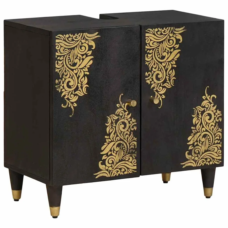 Ensemble de Meubles de Salle de Bain avec tiroir 5 pcs Noir - 3