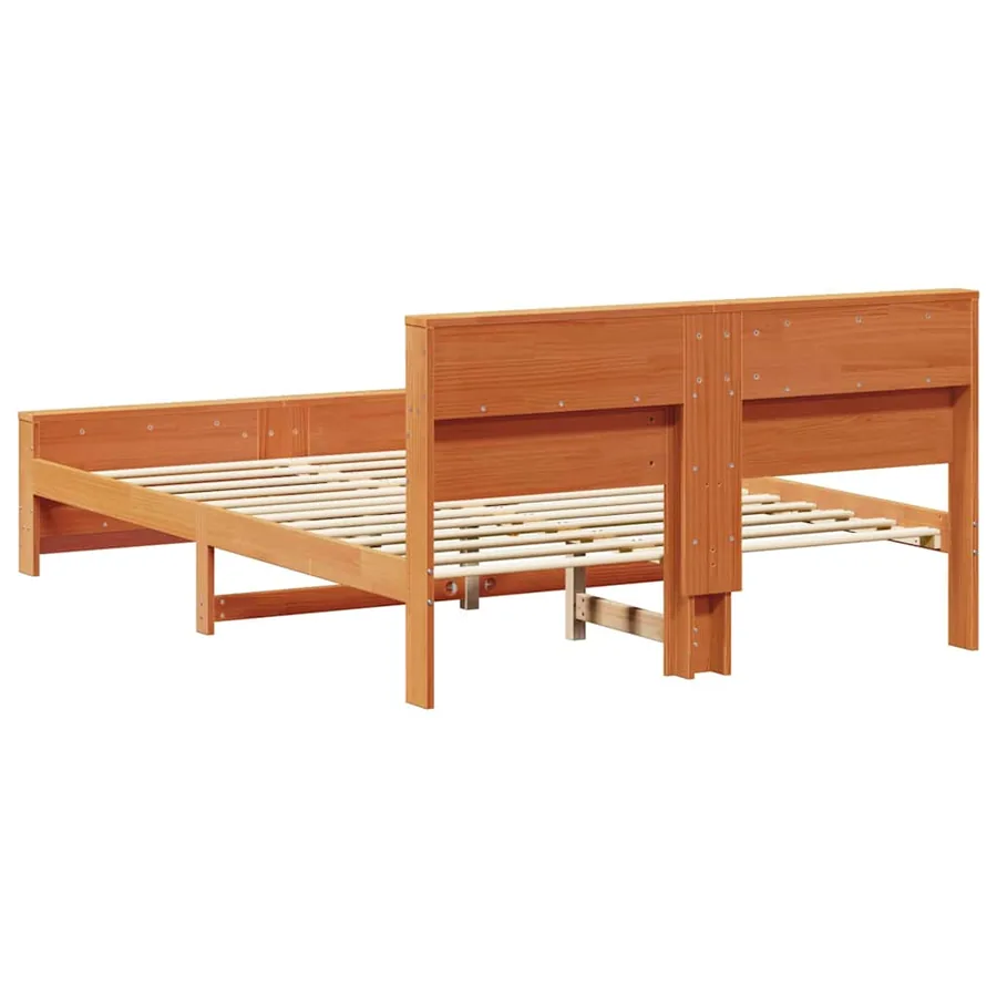 Cadre de lit Brun cire 140 x 200 cm Bois d'ingénierie - 7