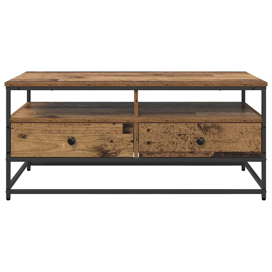 Table basse Bois Ancien 100 x 51 x 45 cm Bois d'ingénierie - 6