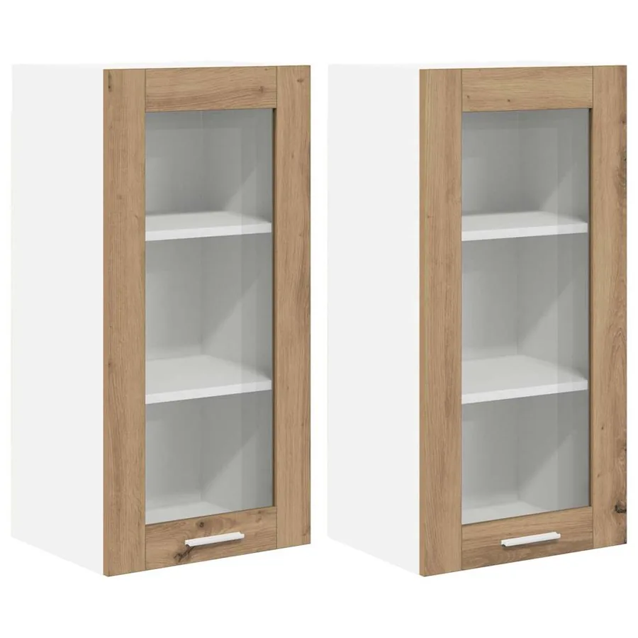 Armoire suspendue 2 pcs Chêne artisanal 40 x 31 x 80 cm - 2