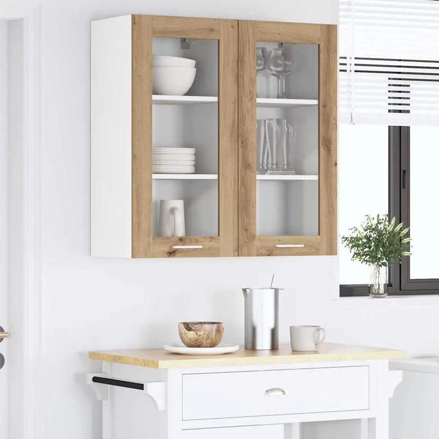 Armoire suspendue 2 pcs Chêne artisanal 40 x 31 x 80 cm - 4