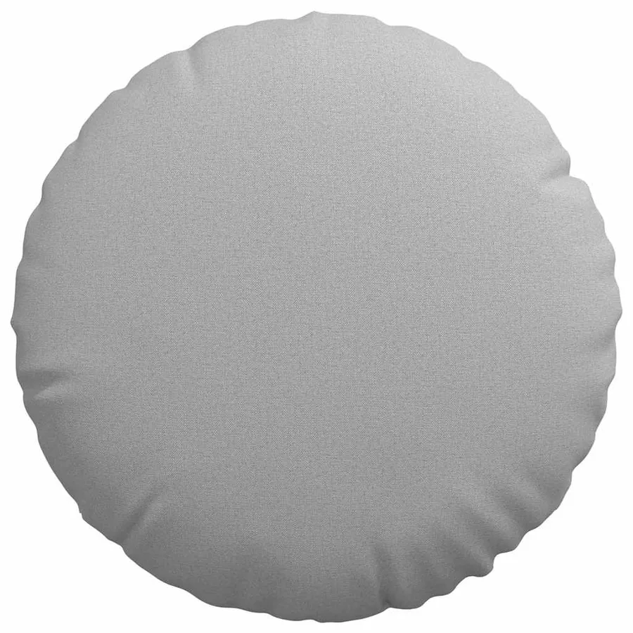Coussins de siège 2 pcs Gris nuage Ø50 x 19 cm tissu - 6