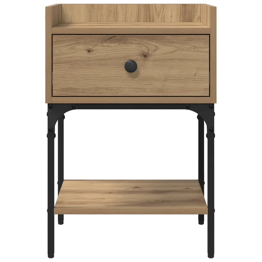 Table de chevet Chêne artisanal 40 x 29 x 60 cm - 6