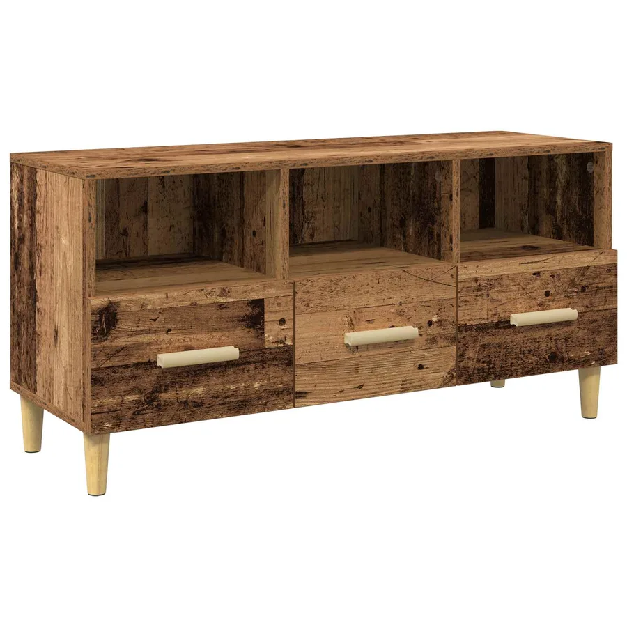 Meuble TV Bois ancien 102 x 36 x 50 cm Bois d'ingénierie - 2