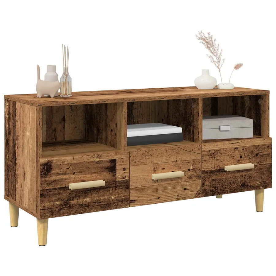 Meuble TV Bois ancien 102 x 36 x 50 cm Bois d'ingénierie - 3
