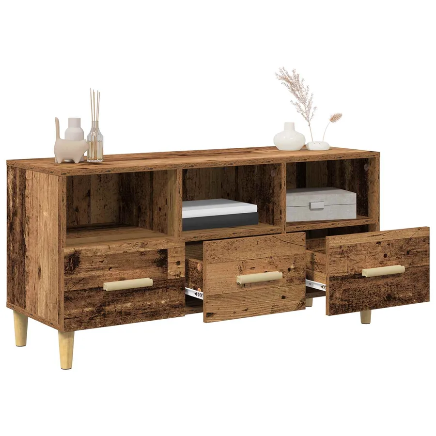 Meuble TV Bois ancien 102 x 36 x 50 cm Bois d'ingénierie - 4