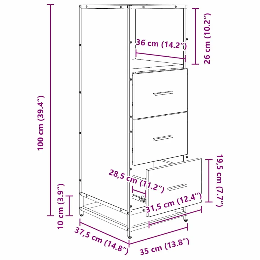 Ensemble de mobilier de salle de bain Chêne artisanal - 14