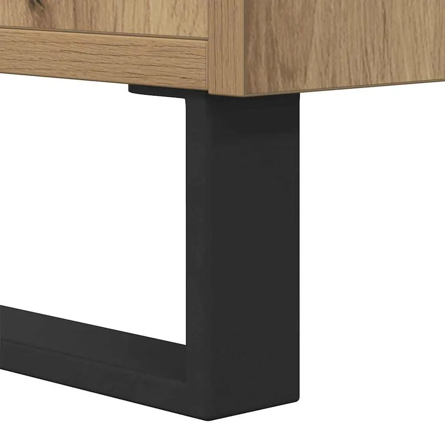 Table basse Chêne artisanal 90 x 60 x 35 cm Bois d'ingénierie - 10