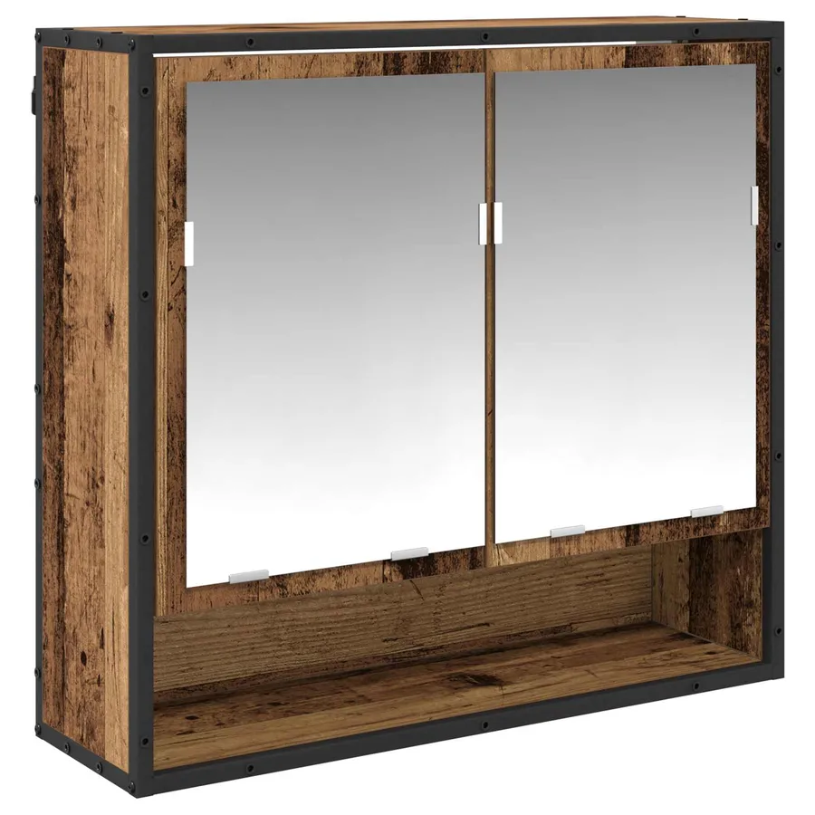 Ensemble de mobilier de salle de bain 3 pcs Bois Ancien - 7