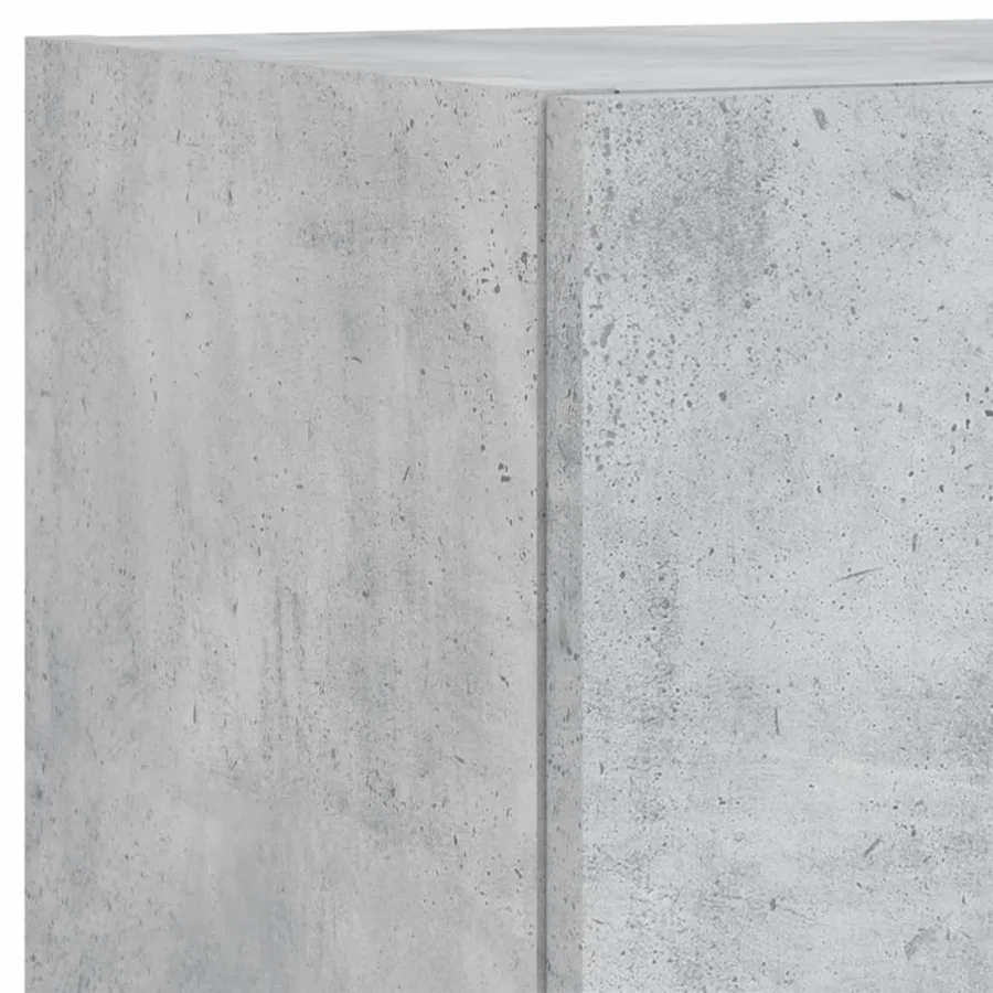 Unités murales TV avec LED 5 pcs gris béton bois d'ingénierie - 10