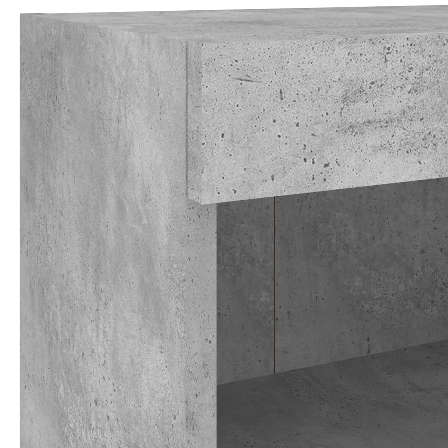 Unités murales TV avec LED 5 pcs gris béton bois d'ingénierie - 11
