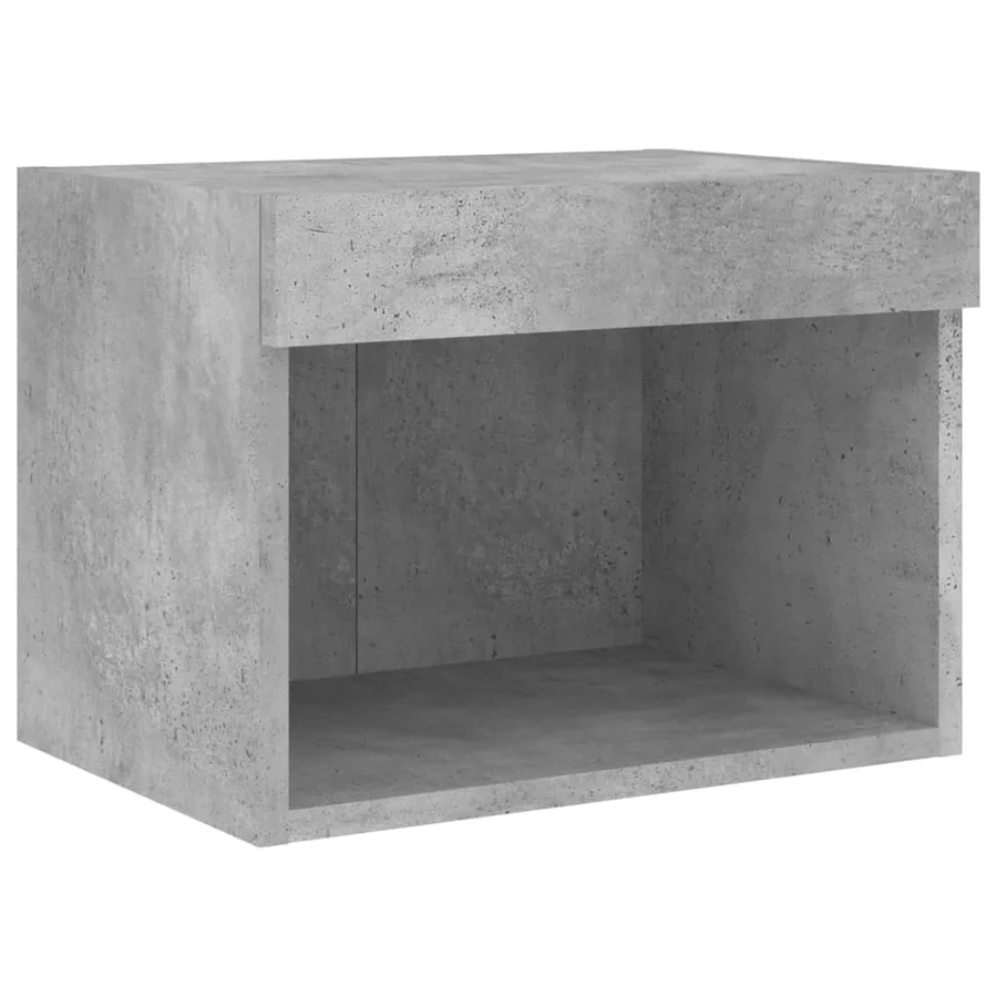 Unités murales TV avec LED 5 pcs gris béton bois d'ingénierie - 8