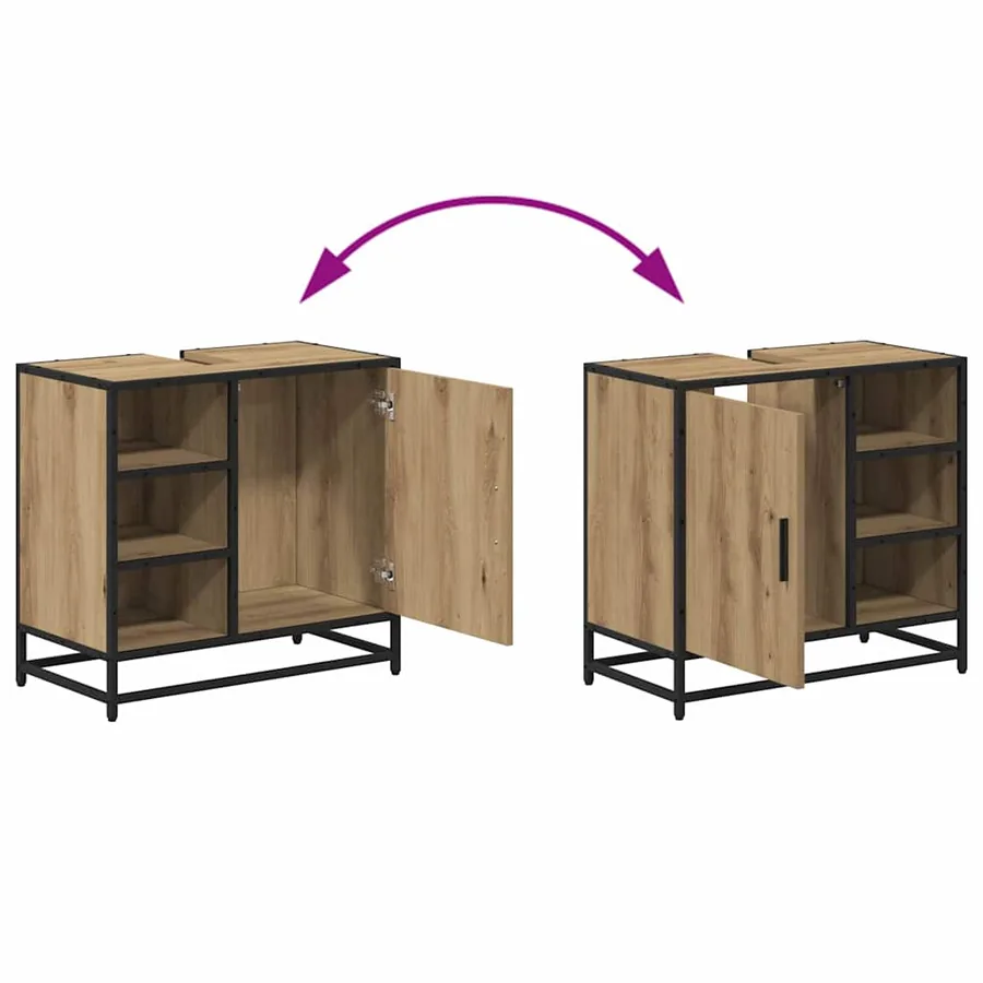 Ensemble de mobilier de salle de bain 2 pc Chêne artisanal - 14