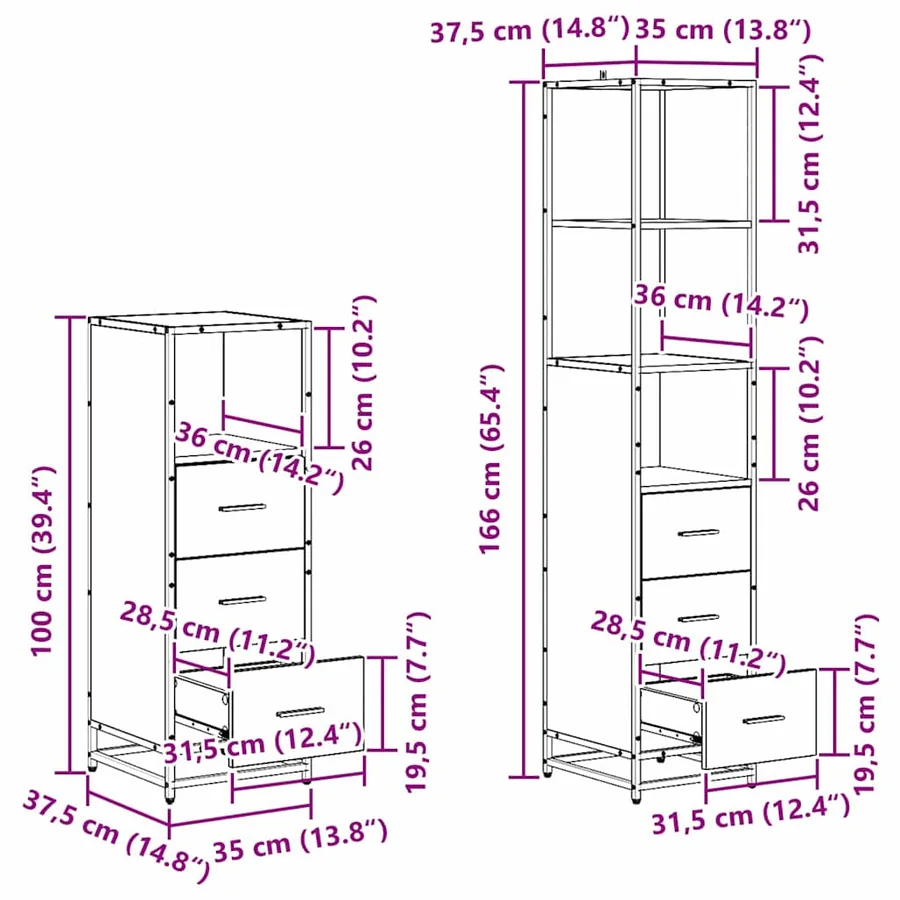 Ensemble de mobilier de salle de bain 4 pc Chêne artisanal - 18