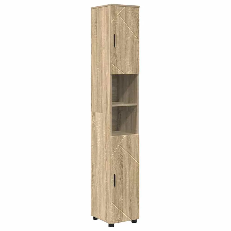 Cabinet de salle de bain Chêne Sonoma 30 x 35 x 192 cm - 2