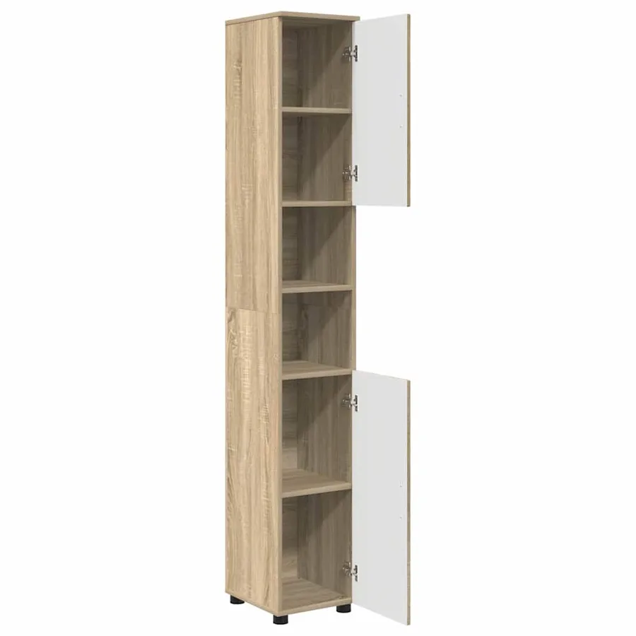 Cabinet de salle de bain Chêne Sonoma 30 x 35 x 192 cm - 5