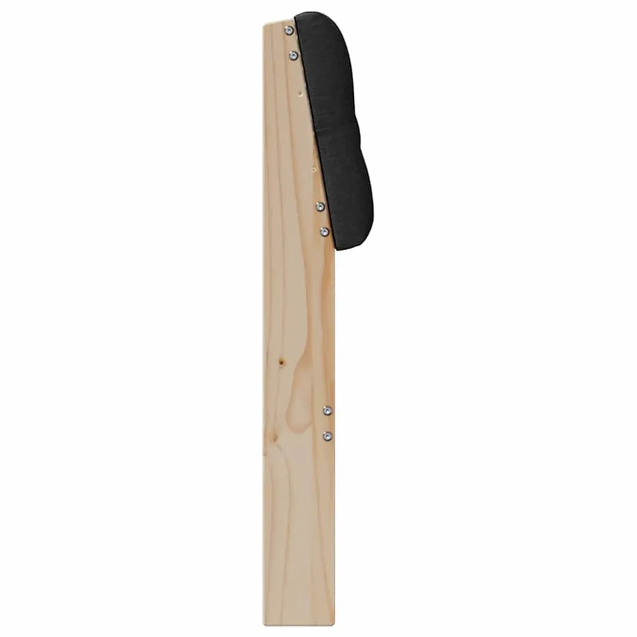 Tête de lit capitonnée Noir 150 cm Pin massif - 5