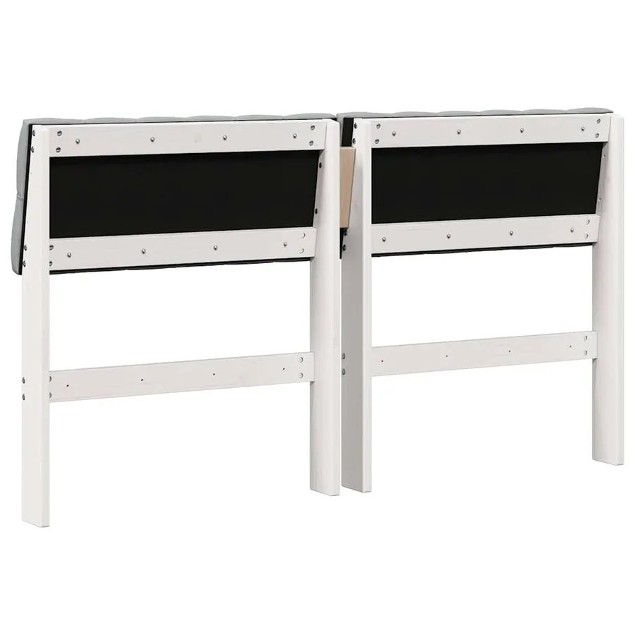 Tête de lit capitonnée Gris clair 150 cm Pin massif - 6