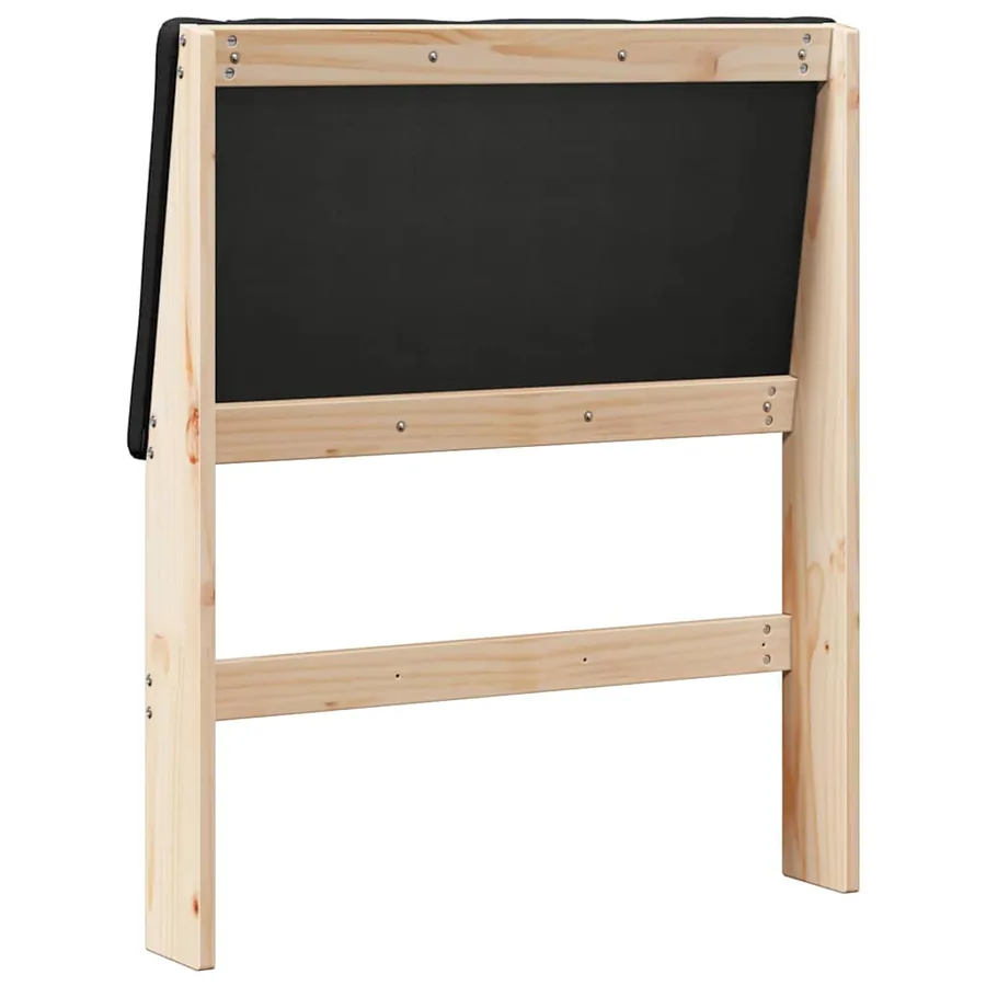 Tête de lit capitonnée Noir 80 cm Pin massif - 6