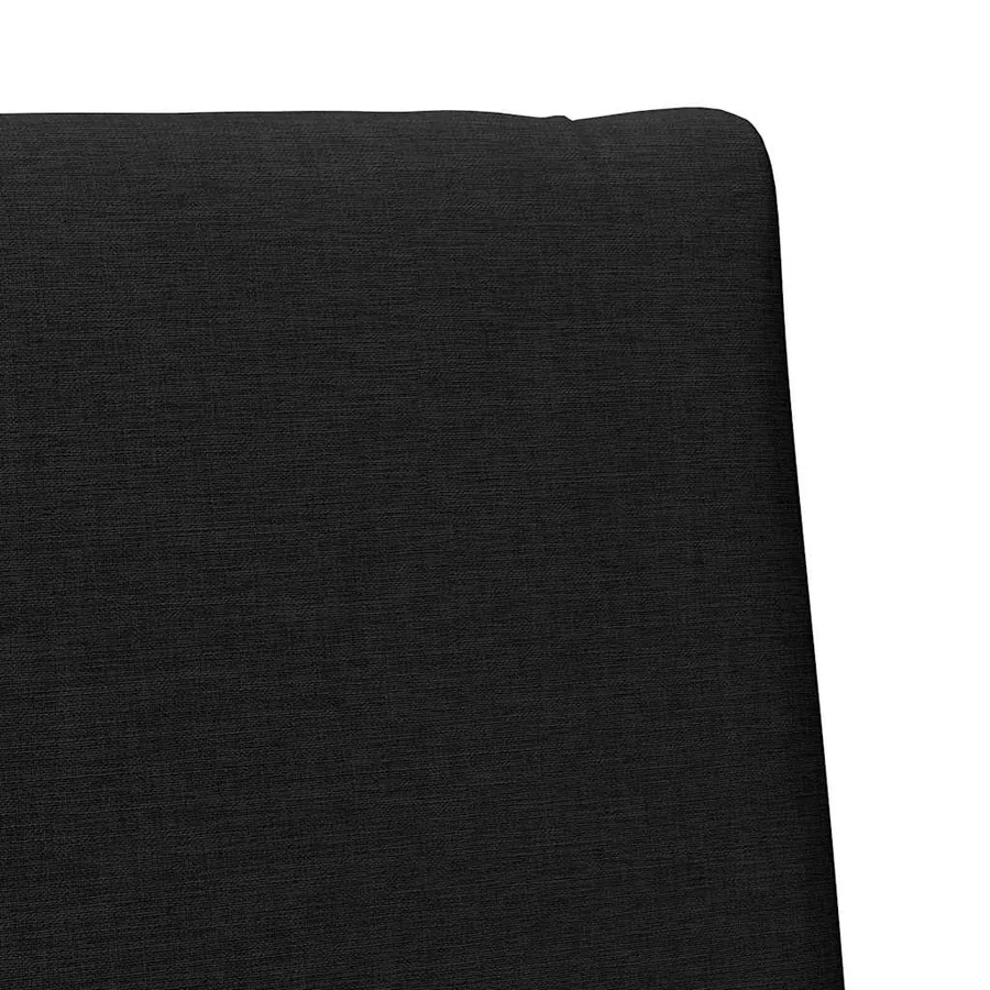 Tête de lit capitonnée Noir 80 cm Pin massif - 7