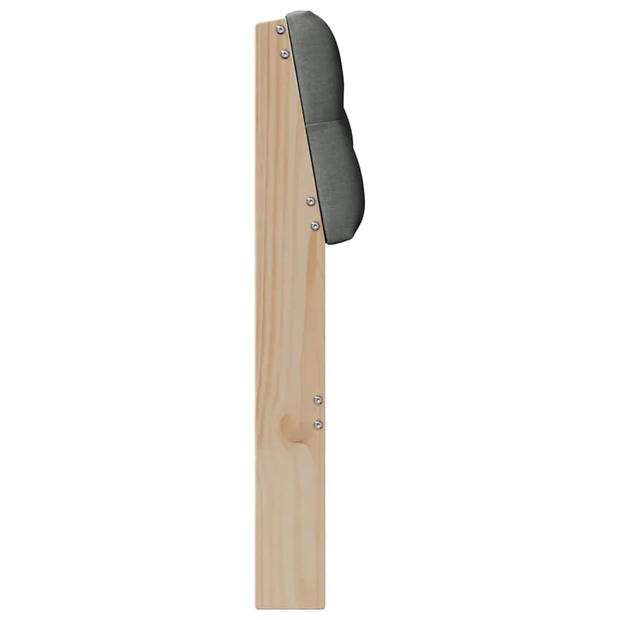 Tête de lit capitonnée Gris foncé 80 cm Pin massif - 5
