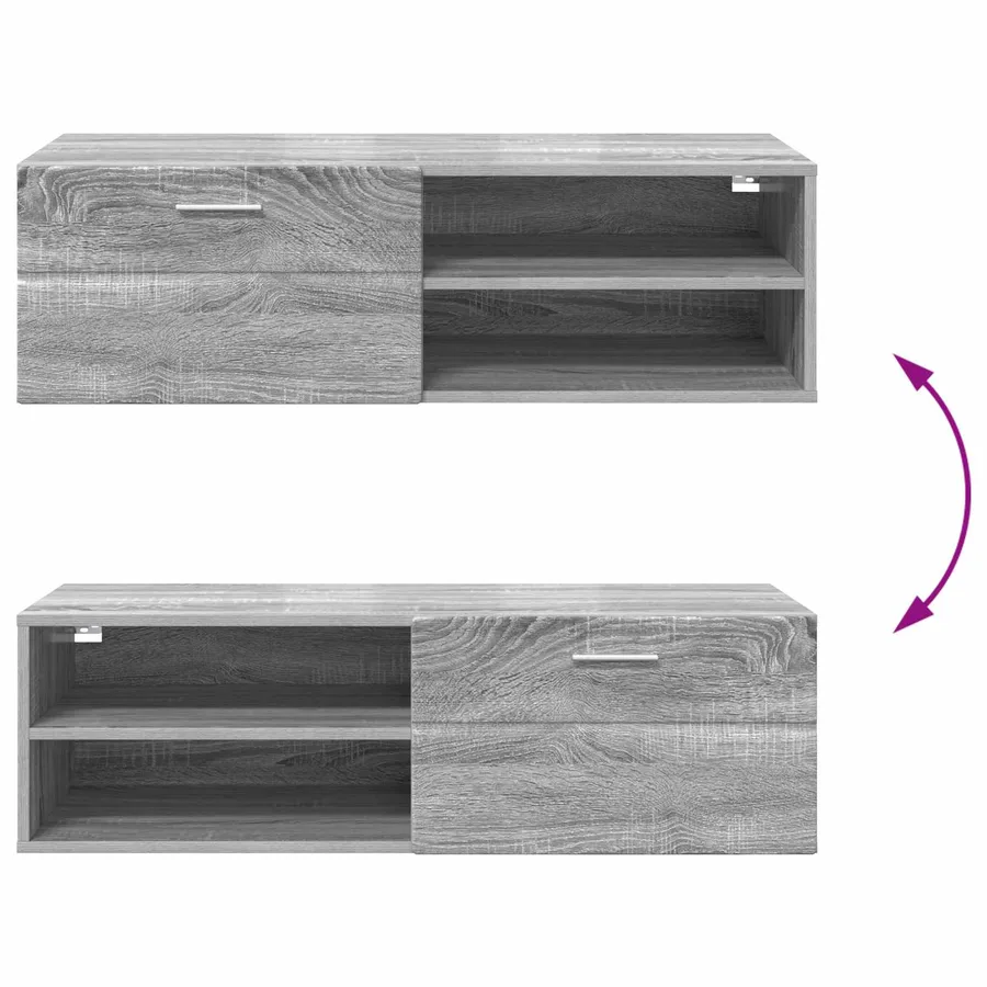 Cabinet en Bois avec tiroir Gris Sonoma 100,5 x 39 x 30 cm - 12