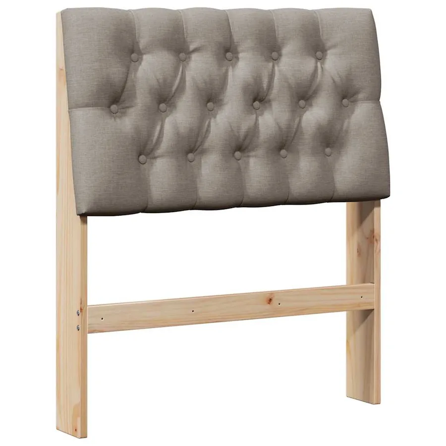 Tête de lit capitonnée Taupe 75 cm Pin massif - 2