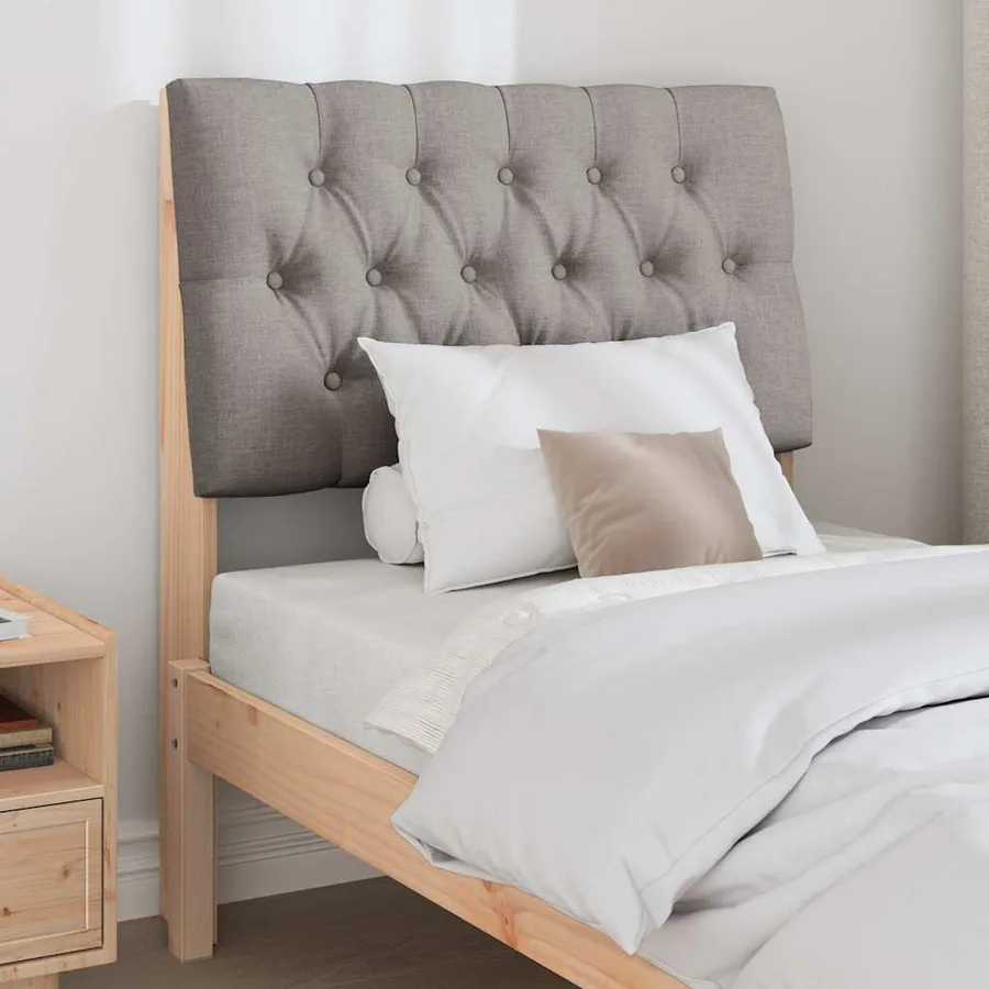 Tête de lit capitonnée Taupe 75 cm Pin massif - 3