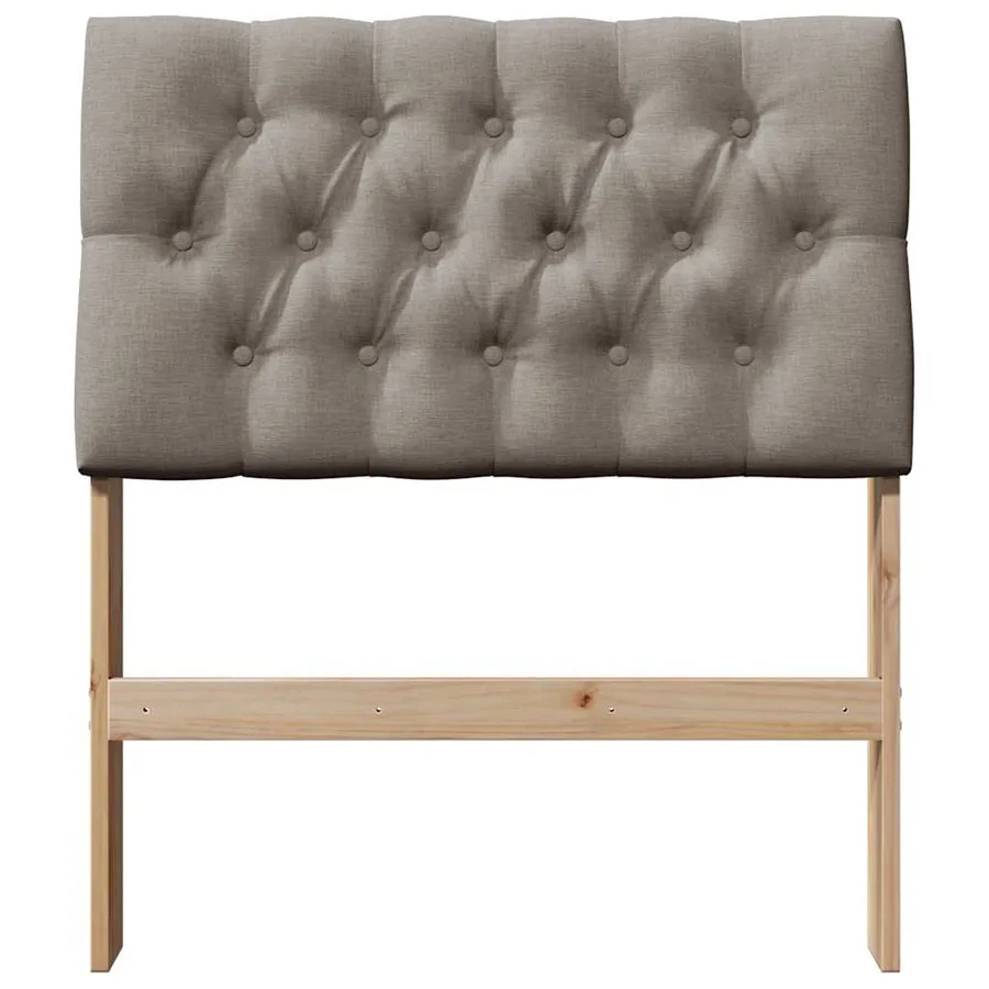 Tête de lit capitonnée Taupe 75 cm Pin massif - 4