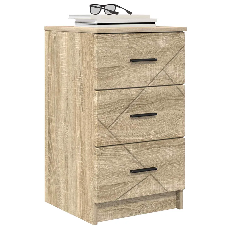Cabinet de chevet avec tiroir Chêne sonoma 38 x 38 x 66 cm - 3
