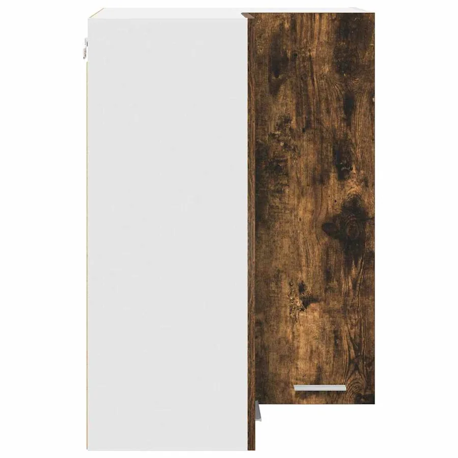 Armoire suspendue Chêne fumé et Blanc 57 x 57 x 80 cm - 7