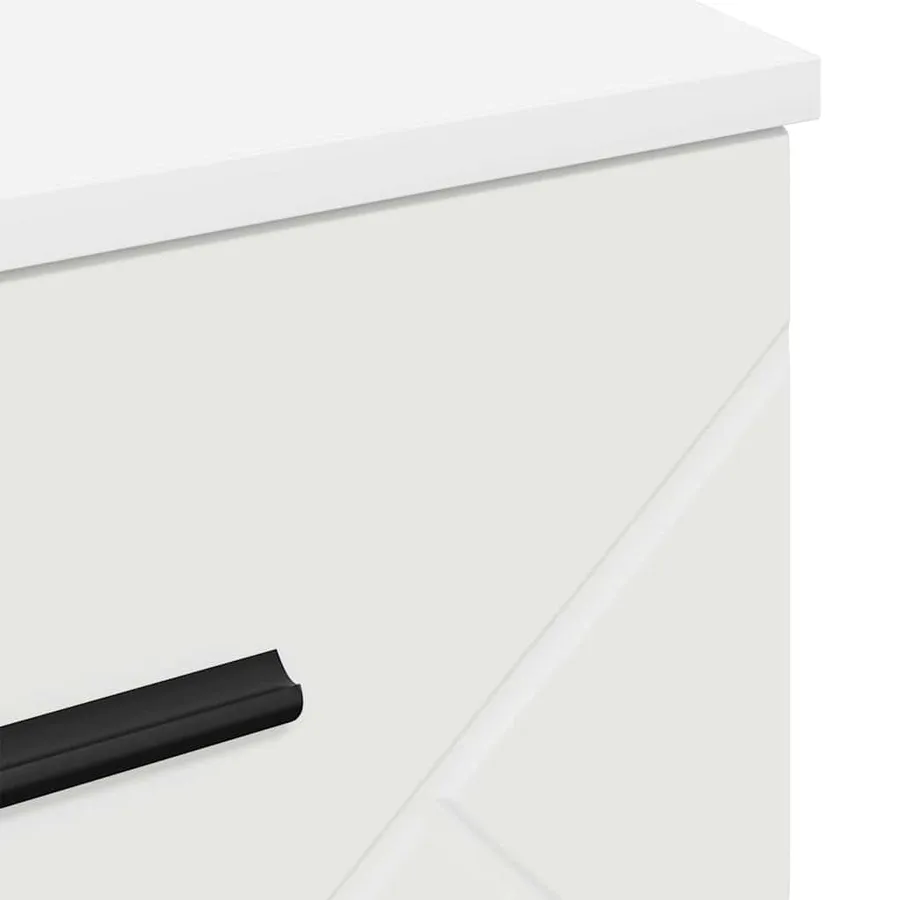 Cabinet de chevet Blanc 38 x 38 x 66 cm Bois d'ingénierie - 10