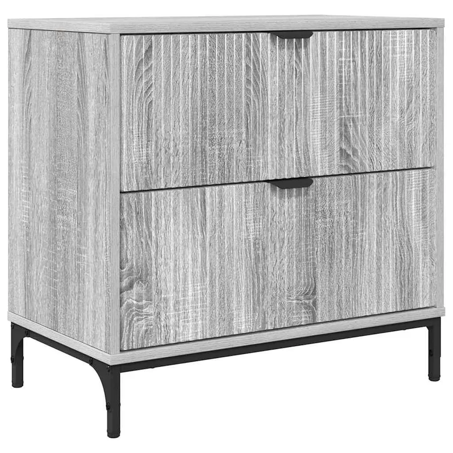 Table de chevet Sonoma gris 63,5 x 36 x 61 cm Bois d'ingénierie - 2