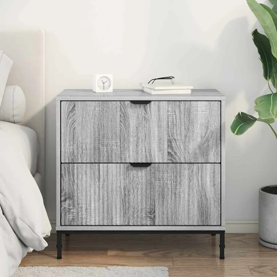 Table de chevet Sonoma gris 63,5 x 36 x 61 cm Bois d'ingénierie - 4