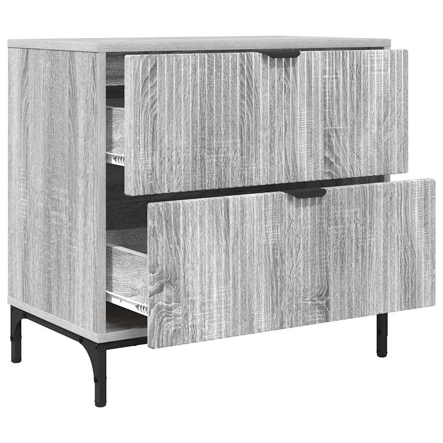 Table de chevet Sonoma gris 63,5 x 36 x 61 cm Bois d'ingénierie - 5