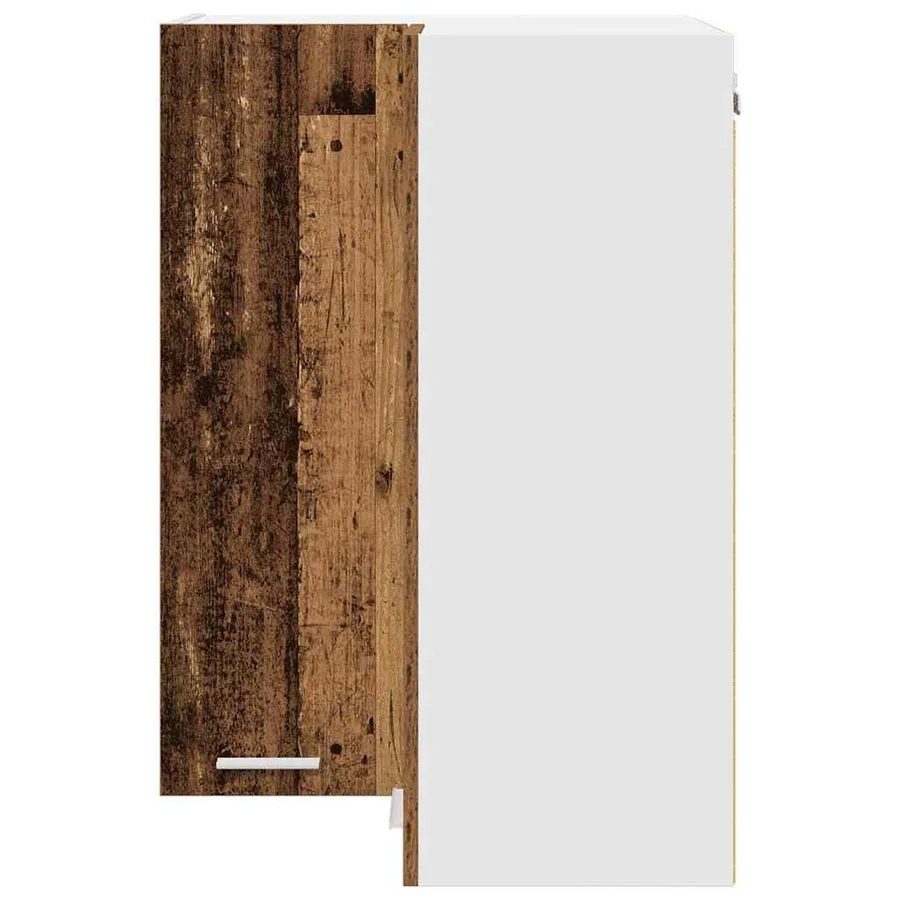 Armoire suspendue Bois ancien et Blanc 57 x 57 x 80 cm - 6