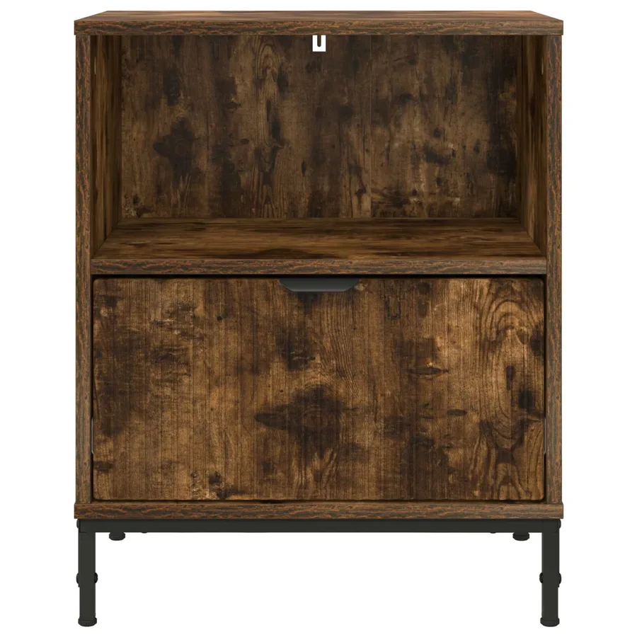 Cabinet de chevet avec tiroir 2 pcs Chêne fumé 49 x 36 x 61 cm - 6