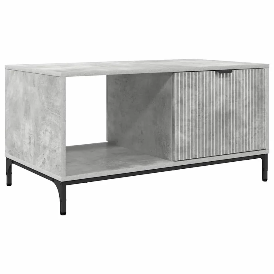 Table basse Gris béton 90 x 49 x 46 cm Bois d'ingénierie - 2