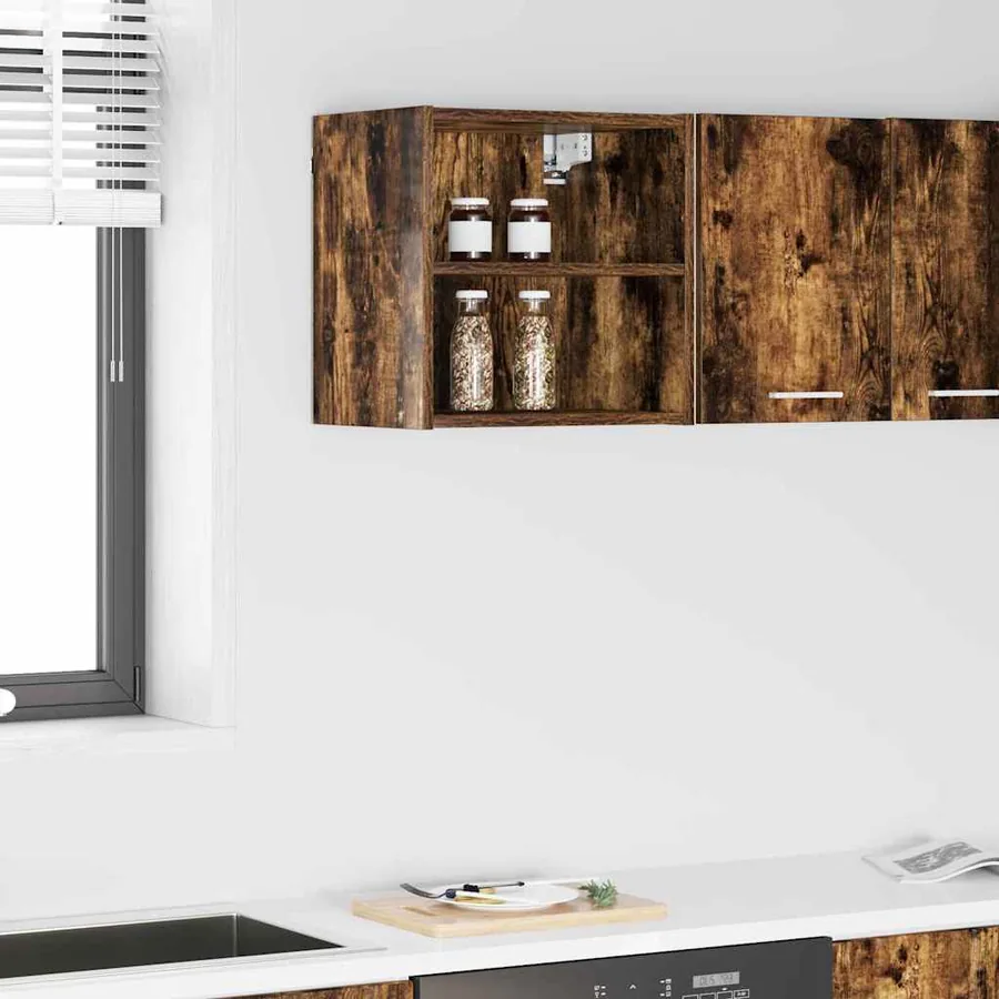 Armoire suspendue avec stockage Chêne fumé 40 x 29,5 x 40 cm