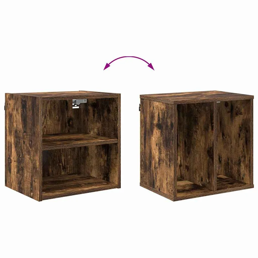 Armoire suspendue avec stockage Chêne fumé 40 x 29,5 x 40 cm - 8